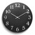 Vogue Black Resin with Silver-Tone Numbers Quartz Wall Clock