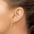 10K Yellow Gold 2 mm X 31 mm Polished Hoop Earrings - View 3