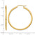 10K Yellow Gold 2 mm X 38 mm Polished Hoop Earrings - View 4