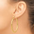 10K Yellow Gold 3 mm X 31 mm Polished Hoop Earrings - View 3
