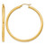 10K Yellow Gold 3 mm X 50 mm Polished Hoop Earrings