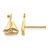10K Yellow Gold Sailboat Stud Earrings, 10 mm