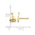 10K Yellow Gold Sailboat Stud Earrings, 10 mm - View 3