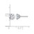Rhodium-Plated 10K White Gold Polished 6.00 mm Round Cubic Zirconia Stud Stud Earrings, 6 mm Long - View 3