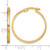 10K Yellow Gold Hollow Polished 1.75 x 27 mm Greek Key In/Out Square Tube Hoop Earrings, 28.5 mm Long - View 3