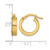 10K Yellow Gold Hollow Polished and Grooved 4.00 x 15 mm Tube Hoop Earrings, 15.75 mm Long - View 3