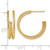 10K Yellow Gold Hollow Polished Double Strand Twisted C-Hoop Post Earrings, 23 mm - View 3