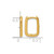 10K Yellow Gold Hollow Polished Rectangle 1.85 mm Hinged Hoop Earrings, 13.5 mm Long - View 3