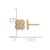 10K Yellow Gold Polished Pave Cubic Zirconia Floral Stud Earrings, 8 mm - View 3
