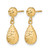 10K Yellow Gold Hollow Diamond-Cut Post Dangle Earrings, 20 mm - View 2