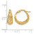 10K Yellow Gold Polished Hinged Hoop Earrings, 15 mm - View 4