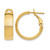 10K Yellow Gold Hollow 5.8 mm Polished Hoop Earrings, 18 mm Long