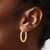 10K Yellow Gold Hollow Polished Hinged Hoop Earrings, 25 mm, 3 mm Wide - View 3