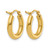 10K Yellow Gold Hollow Polished Hinged Hoop Earrings, 15 mm, 3 mm Wide - View 4