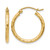 10K Yellow Gold Hollow Textured Hinged Hoop Earrings, 20 mm