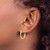 10K Yellow Gold Hollow Diamond-Cut Hinged Hoop Earrings, 17 mm - View 3