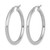 Rhodium-Plated 10K White Gold Hollow Polished Hinged Hoop Earrings, 35 mm - View 2