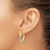 Rhodium-Plated 10K Two-Tone Gold Hollow Polished Hinged Hoop Earrings, 20 mm - View 3