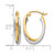 Rhodium-Plated 10K Two-Tone Gold Hollow Polished Hinged Hoop Earrings, 20 mm - View 4