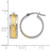 Rhodium-Plated 10K Yellow Gold Hollow with White Rhodium Plating Polished and Diamond-Cut Hoop Earrings, 18 mm - View 4