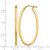 10K Yellow Gold Hollow Polished Oval Hinged Hoop Earrings, 41 mm - View 4