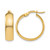 10K Yellow Gold Hollow Polished Hinged Hoop Earrings, 19 mm