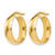 10K Yellow Gold Hollow Polished Hinged Hoop Earrings, 19 mm - View 2
