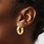 10K Yellow Gold Hollow Polished Hinged Hoop Earrings, 19 mm - View 3