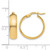 10K Yellow Gold Hollow Polished Hinged Hoop Earrings, 19 mm - View 4
