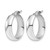 Rhodium-Plated 10K White Gold Hollow Polished Hinged Hoop Earrings, 19 mm - View 2
