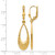 10K Yellow Gold Hollow Polished and Diamond-Cut Leverback Drop Earrings, 43 mm - View 4