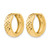 10K Yellow Gold Hollow Polished and Diamond-Cut Hinged Hoop Earrings, 16 mm - View 2