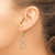 10K Yellow Gold with Rhodium-Plated Polished Leverback Drop Earrings, 43 mm - View 3