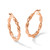 10K Rose Gold Hollow Polished Twisted Hoop Earrings, 27 mm - View 5