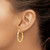 10K Yellow Gold Hollow Polished Twisted Hoop Earrings, 27 mm - 10LE288 - View 3