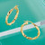 10K Yellow Gold Hollow Polished Twisted Hoop Earrings, 27 mm - 10LE288 - View 5
