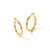 10K Yellow Gold Hollow Polished Twisted Hoop Earrings, 27 mm - 10LE288 - View 6