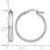 Rhodium-Plated 10K White Gold Hollow Polished Hoop Earrings, 20 mm - View 3