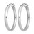 Rhodium-Plated 10K White Gold Hollow Polished Hoop Earrings, 25 mm - View 2