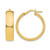 10K Yellow Gold Hollow 6 mm Polished Hoop Earrings, 25 mm Long