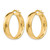 10K Yellow Gold Hollow 6 mm Polished Hoop Earrings, 25 mm Long - View 2