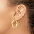 10K Yellow Gold Hollow 6 mm Polished Hoop Earrings, 25 mm Long - View 3