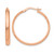 10K Rose Gold Hollow Polished Hoop Earrings, 28 mm