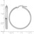 Rhodium-Plated 10K White Gold Hollow Polished Hoop Earrings, 30 mm - View 3