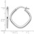 Rhodium-Plated 10K White Gold Hollow Polished Square Hoop Earrings, 22 mm - View 3
