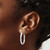 Rhodium-Plated 10K White Gold Hollow Polished Oval Hoop Earrings, 24 mm - View 4