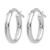 Rhodium-Plated 10K White Gold Hollow Polished White Gold Hoop Earrings, 17 mm - View 2