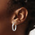 Rhodium-Plated 10K White Gold Hollow Polished White Gold Hoop Earrings, 17 mm - View 3