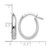 Rhodium-Plated 10K White Gold Hollow Polished White Gold Hoop Earrings, 17 mm - View 4