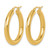 10K Yellow Gold Hollow Polished Lightweight Hoop Earrings, 30 mm - View 2